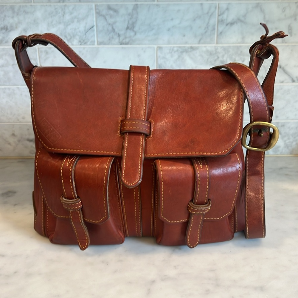 Vintage‎ Frye Shoulder Tote Message Bag As-Is